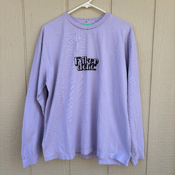 Hikerdelic Long Sleeve T-Shirt Lavender Men's Large Outdoor Gorpcore USA Hippie - Picture 1 of 8